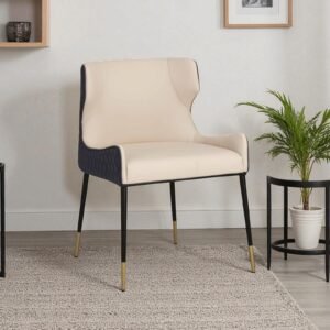 Monaco Elegance Contemporary Dining Chair in Cream Colour - Image 1