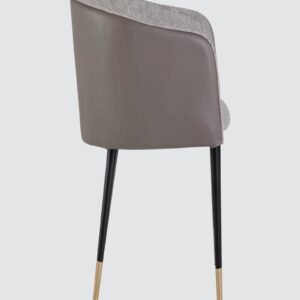 Avanti Luxe Upholstered Barrel-Back Dining Chair in Grey Colour - Image 4