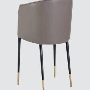 Avanti Luxe Upholstered Barrel-Back Dining Chair in Grey Colour - Image 5