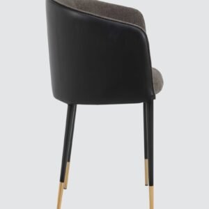 Avanti Luxe Upholstered Barrel-Back Dining Chair in Charcoal Grey Colour - Image 4