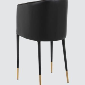 Avanti Luxe Upholstered Barrel-Back Dining Chair in Charcoal Grey Colour - Image 5